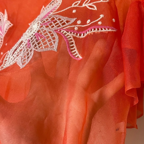 Honorable Citizens x Snidel Collection Hand-dyed neon orange sheer festival - Picture 6 of 7